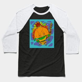 Aztec Taco warrior - background Baseball T-Shirt